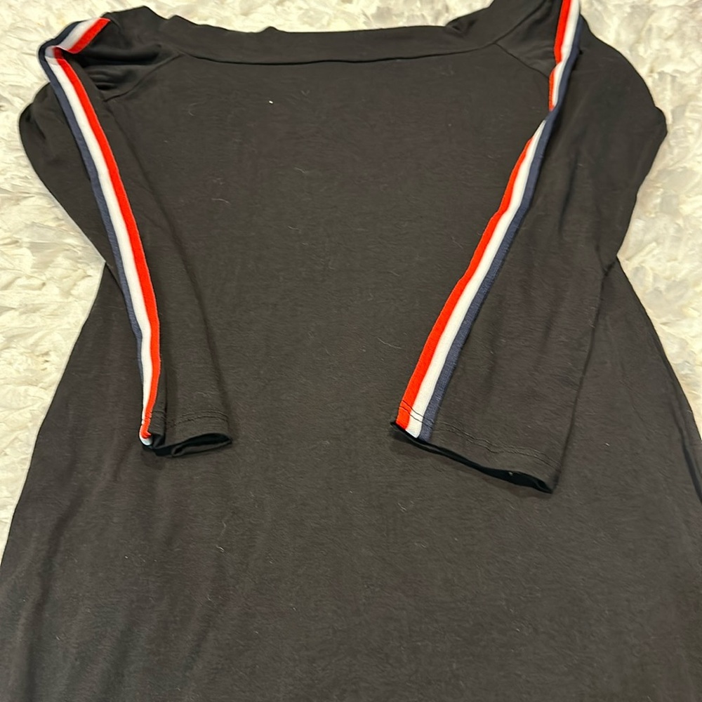 Dress black and strips